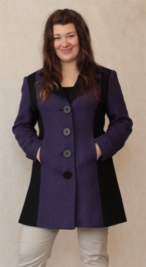 Kabát fialový