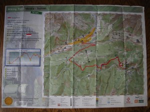 Mapa z Mestie do Tsvirmi